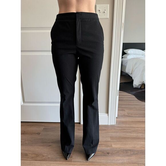 Zara Wide Leg Black Trouser Pant - Picture 1 of 5